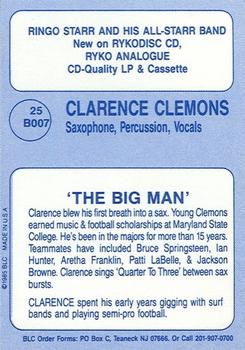 1989 Big League Cards Ringo Starr & His All-Star Band #25 B007 Clarence Clemons Back