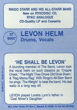 1989 Big League Cards Ringo Starr & His All-Star Band #27 B007 Levon Helm Back