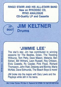 1989 Big League Cards Ringo Starr & His All-Star Band #29 B007 Jim Keltner Back