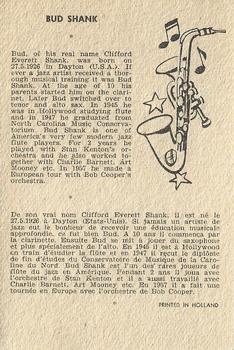 1959 Maple Leafs Gum Sax Set (V417) #16. Bud Shank Back