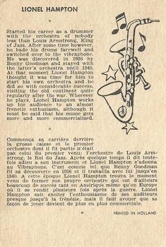 1959 Maple Leafs Gum Sax Set (V417) #19. LIONEL HAMPTON Back