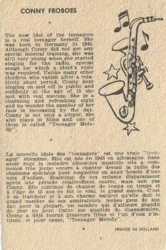 1959 Maple Leafs Gum Sax Set (V417) #41. CONNY Back
