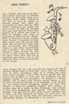 1959 Maple Leafs Gum Sax Set (V417) #47. JUNE CHRISTY Back