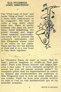 1959 Maple Leafs Gum Sax Set (V417) #48. ELLA FITZGERALD / LOUIS ARMSTRONG Back