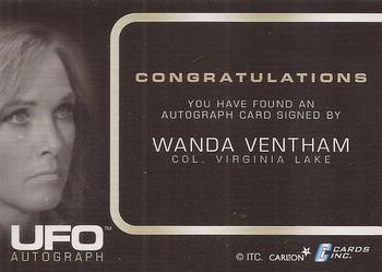 2004 Cards Inc. UFO - Autographs #NNO Wanda Ventham Back