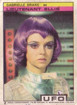 1970 Anglo Confectionery UFO #2 Gabrielle Drake as Lieutenant Ellis Front