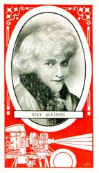 1916 Scissors Cinema Stars (Red Surround) #6 May Allison Front