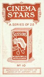 1916 Scissors Cinema Stars (Red Surround) #10 Rhea Mitchell Back