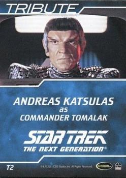 2011 Rittenhouse The Complete Star Trek: The Next Generation Series 1 - Tribute #T2 Andreas Katsulas as Tomalak Back
