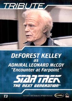 2011 Rittenhouse The Complete Star Trek: The Next Generation Series 1 - Tribute #T3 DeForest Kelley as Admiral Leonard McCoy Back