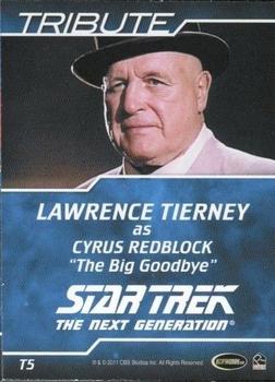 2011 Rittenhouse The Complete Star Trek: The Next Generation Series 1 - Tribute #T5 Lawrence Tierney as Cyrus Redblock Back