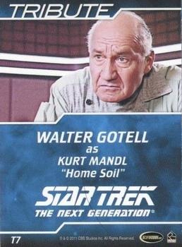 2011 Rittenhouse The Complete Star Trek: The Next Generation Series 1 - Tribute #T7 Walter Gotell as Kurt Mandl Back