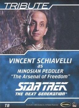 2011 Rittenhouse The Complete Star Trek: The Next Generation Series 1 - Tribute #T8 Vincent Shiavelli as Minosian Peddler Back