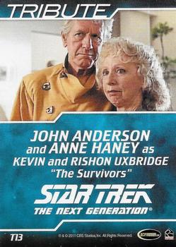 2011 Rittenhouse The Complete Star Trek: The Next Generation Series 1 - Tribute #T13 John Anderson / Anne Haney as Kevin and Rishon Uxbridge Back