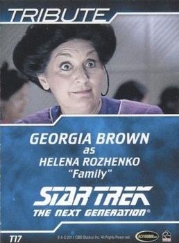 2011 Rittenhouse The Complete Star Trek: The Next Generation Series 1 - Tribute #T17 Georgia Brown as Helena Rozhenko Back
