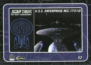 2011 Rittenhouse The Complete Star Trek: The Next Generation Series 1 - U.S.S. Enterprise NC-1701-D #E2 (facing Bird-of-Prey) Back