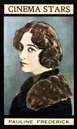 1924 W. Sandorides & Co. Cinema Stars #14 Pauline Frederick Front