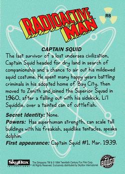 1994 SkyBox The Simpsons Series II - Radioactive Man #R8 Captain Squid Back