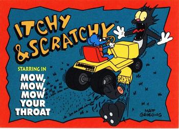 1994 SkyBox The Simpsons Series II - Itchy & Scratchy #I1 Mow, Mow, Mow Your Throat Front