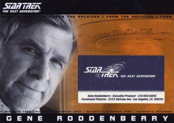 2011 Rittenhouse The Complete Star Trek: The Next Generation Series 1 - Incentive Cards #NNO Gene Roddenberry Front