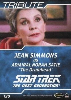 2012 Rittenhouse The Complete Star Trek: The Next Generation Series 2 - Tribute #T20 Jean Simmons as Admiral Norah Satie Back