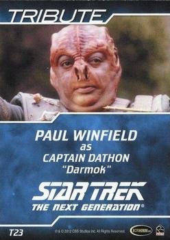 2012 Rittenhouse The Complete Star Trek: The Next Generation Series 2 - Tribute #T23 Paul Winfield as Captain Dathon Back