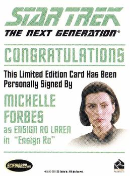 2012 Rittenhouse The Complete Star Trek: The Next Generation Series 2 - Autographs #NNO Michelle Forbes Back
