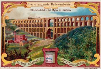 1899 Liebig Hervorragende Brückenbauten (Well Known Bridges) (German Text) (F601, S600) #NNO Goltsch Viaduct Front