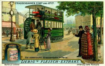 1919-20 Liebig (Tramways Then & Now) (GermanText) (F1109, S1104) #NNO Paris Front