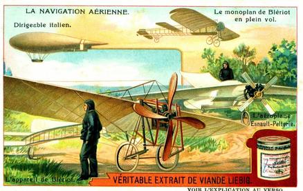 1911 Liebig La Navigation Aérienne (Aerial Navigation) (French text) (F1026, S1025) #NNO Bieriot Monoplane Front