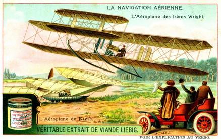 1911 Liebig La Navigation Aérienne (Aerial Navigation) (French text) (F1026, S1025) #NNO Wright Brothers Aeroplane Front