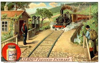 1911 Liebig Die Bedeutung der Glocken (Use of Bells) (German text) (F1013, S1014) #NNO Railway Crossing Front