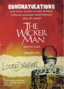 2014 Unstoppable Cards The Wicker Man - Sketches #SK1 Louise Draper Back