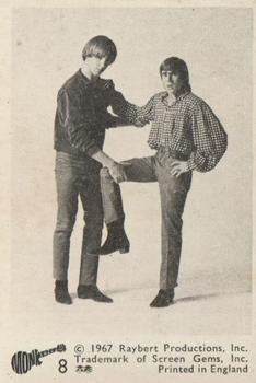 1967 A&BC The Monkees (Black & White) #8 Peter Tork / Davy Jones Front