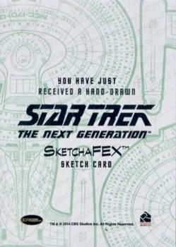 2022 Rittenhouse Star Trek The Next Generation Archives & Inscriptions - Sketches #NNO Roy Cover Back