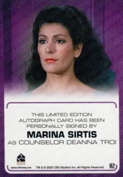 2022 Rittenhouse Star Trek The Next Generation Archives & Inscriptions - Autographed Inscriptions #A2 Marina Sirtis Back