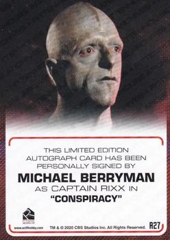 2022 Rittenhouse Star Trek The Next Generation Archives & Inscriptions - Autographed Inscriptions #A27 Michael Berryman Back