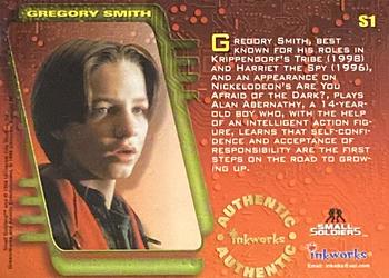 1998 Inkworks Small Soldiers - Autographs #S1 Gregory Smith Back