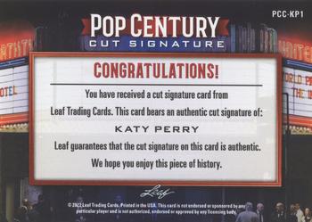 2022 Leaf Metal Pop Century - Cut Signatures #PCC-KP1 Katy Perry Back