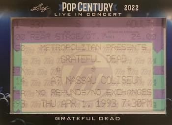 2022 Leaf Metal Pop Century - Live In Concert Ticket Relics #LIC-83 Grateful Dead Front