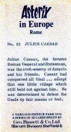 1976 Geo. Bassett  & Co. Ltd. Asterix in Europe #22 Julius Caesar Back