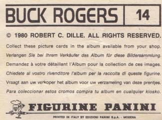 1980 Panini Buck Rogers Stickers #14 Sticker 14 Back