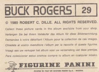 1980 Panini Buck Rogers Stickers #29 Sticker 29 Back