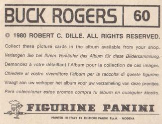 1980 Panini Buck Rogers Stickers #60 Sticker 60 Back