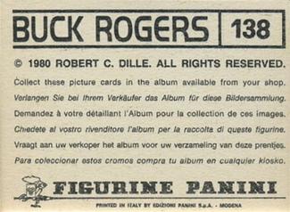 1980 Panini Buck Rogers Stickers #138 Sticker 138 Back