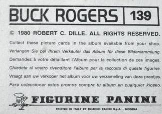 1980 Panini Buck Rogers Stickers #139 Sticker 139 Back