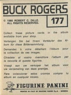 1980 Panini Buck Rogers Stickers #177 Sticker 177 Back