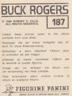 1980 Panini Buck Rogers Stickers #187 Sticker 187 Back