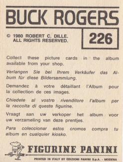 1980 Panini Buck Rogers Stickers #226 Sticker 226 Back