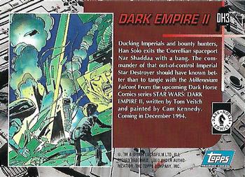 1994 Topps Star Wars: Dark Empire II Dark Horse Comics Promos #DH3 Millennium Falcon Back